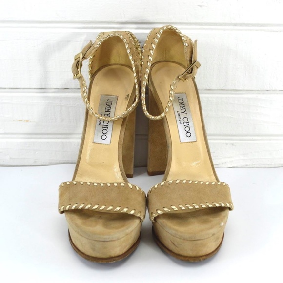 Jimmy Choo Suede Platforms #143-84 - Picture 2 of 4